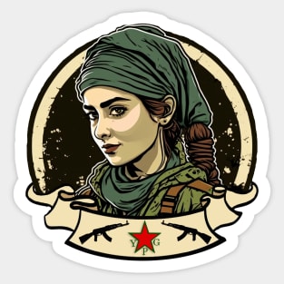 Solidarity with the YPJ / YPG Kurdish Sticker